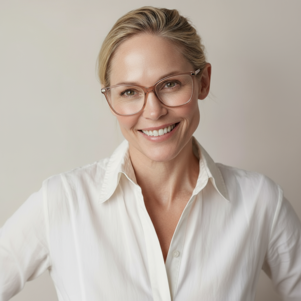 Cat-eye pink eyeglasses