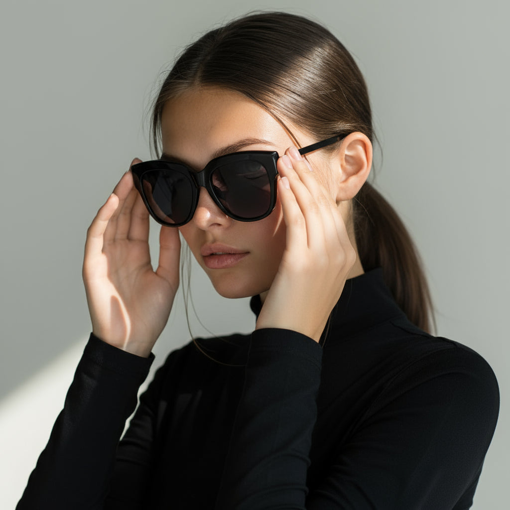 Cat-eye bold tortoise sunglasses tortoise