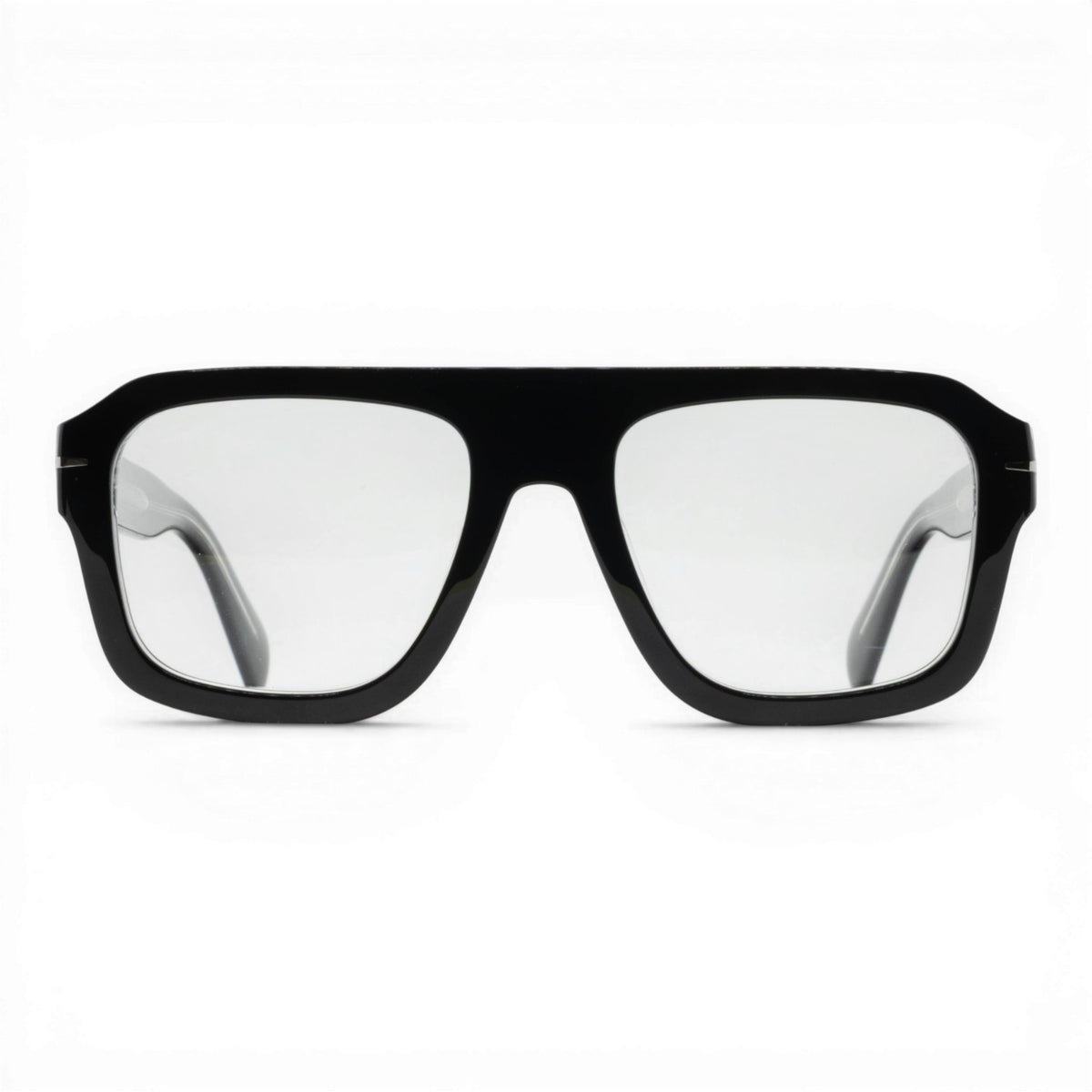 black oversized aviator glasses