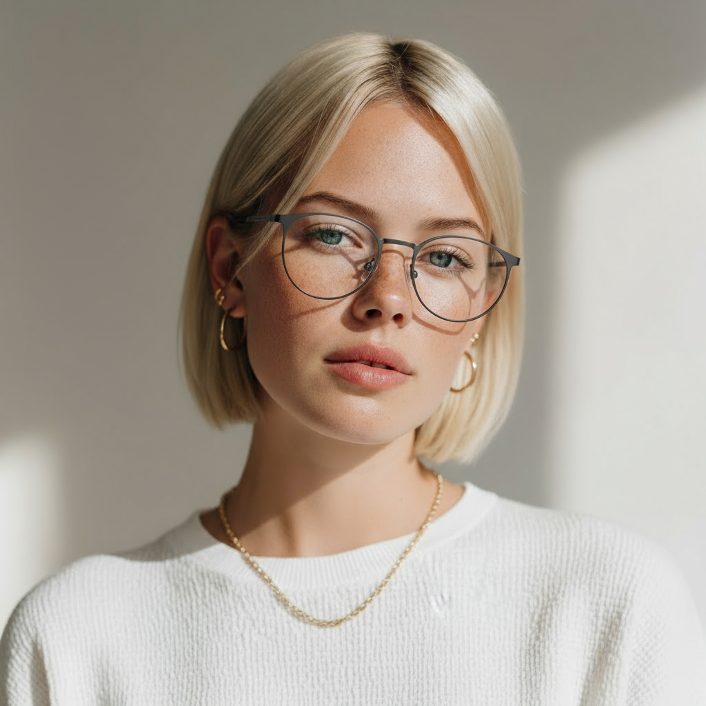 Classic round metal eyeglasses