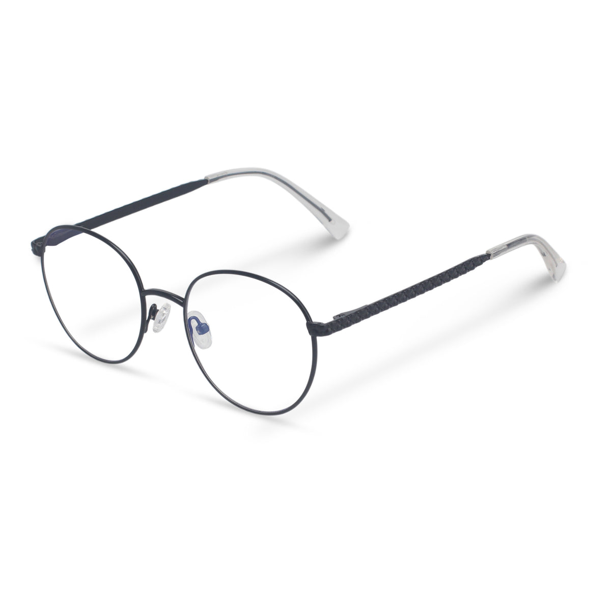 Round black eyeglasses