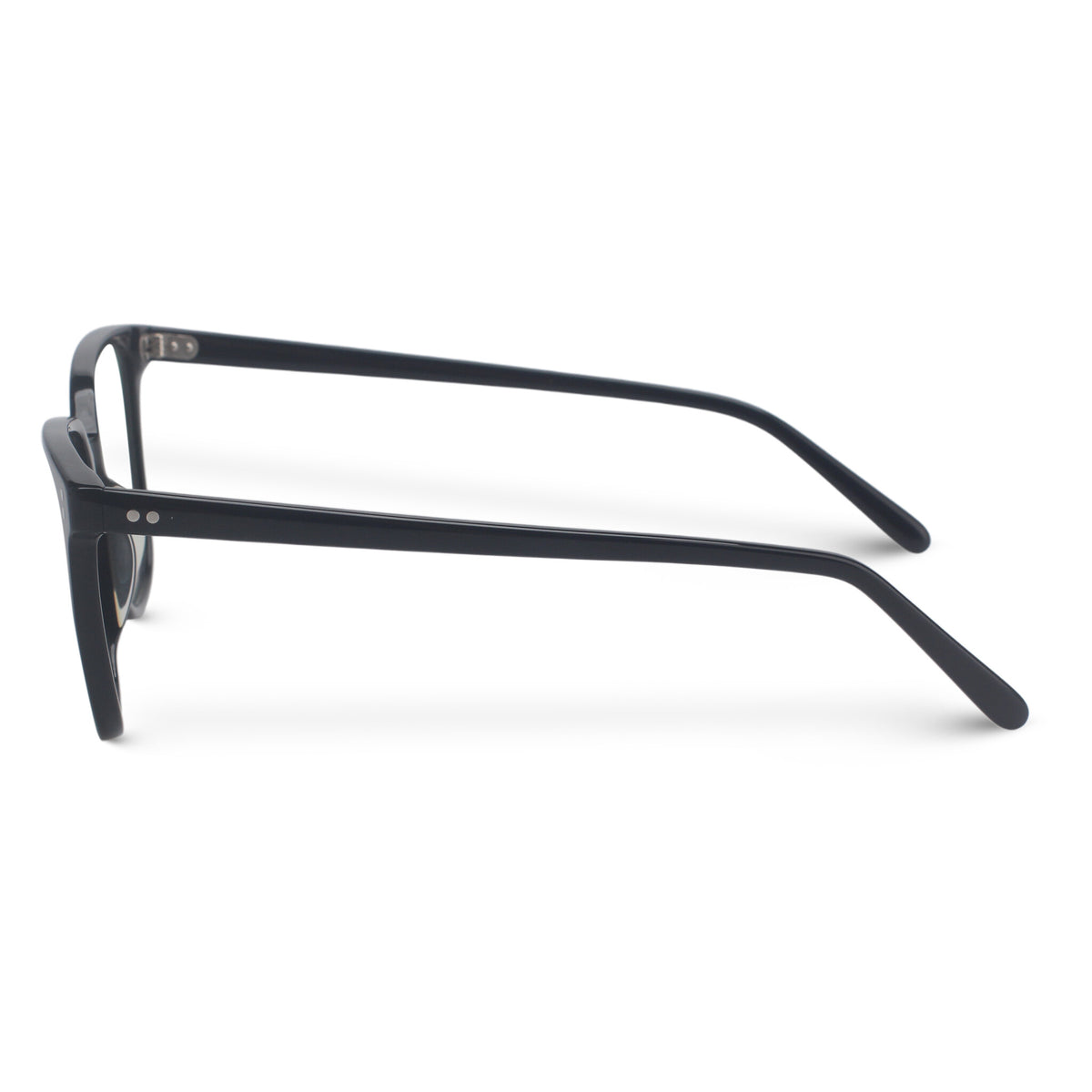 black plastic eyeglasses