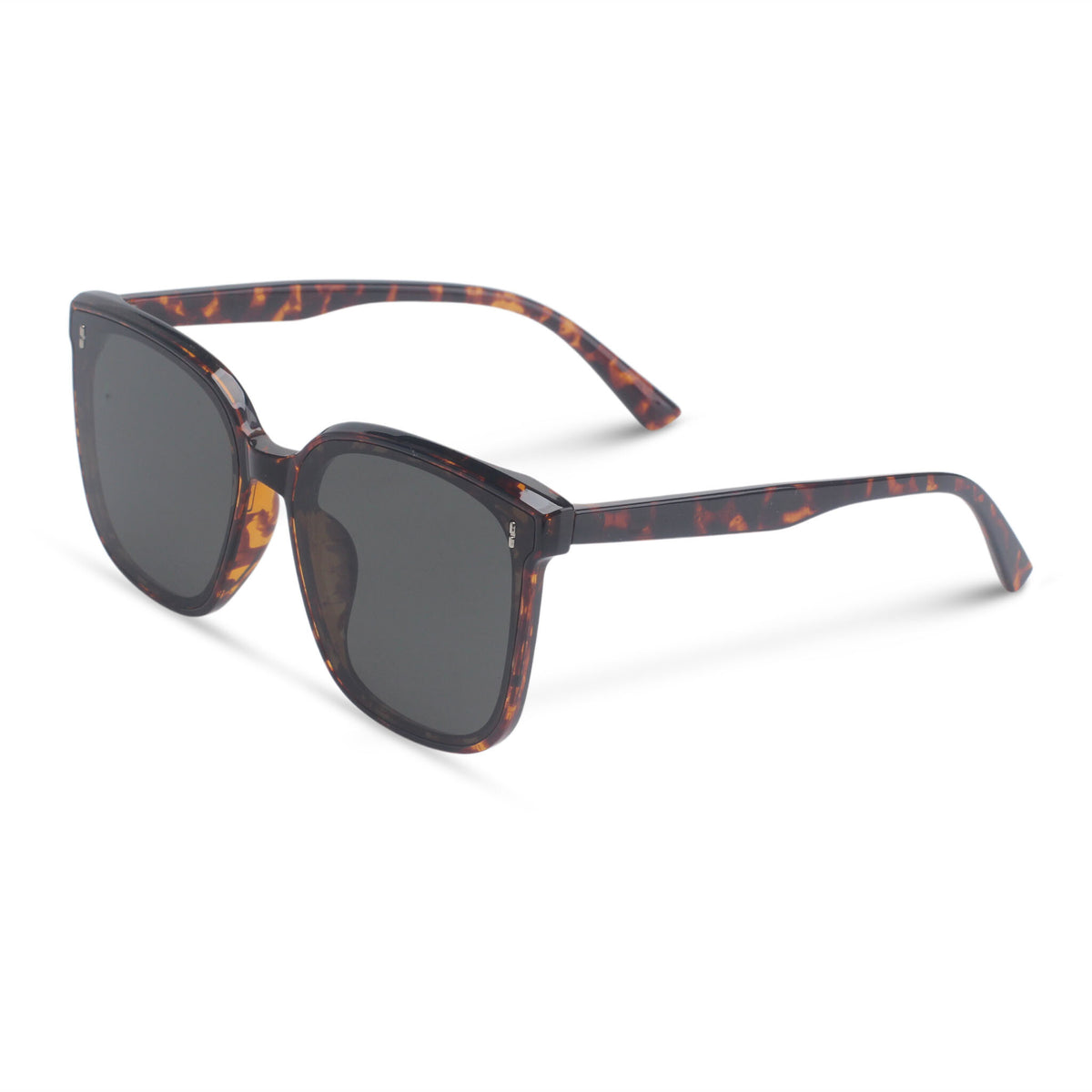 Oversized tortoise square sunglasses