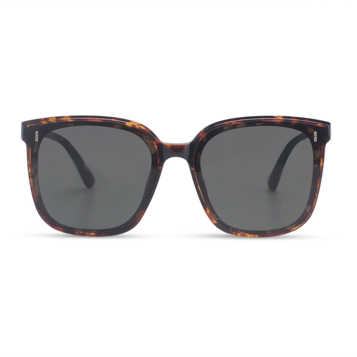 Oversized tortoise square sunglasses