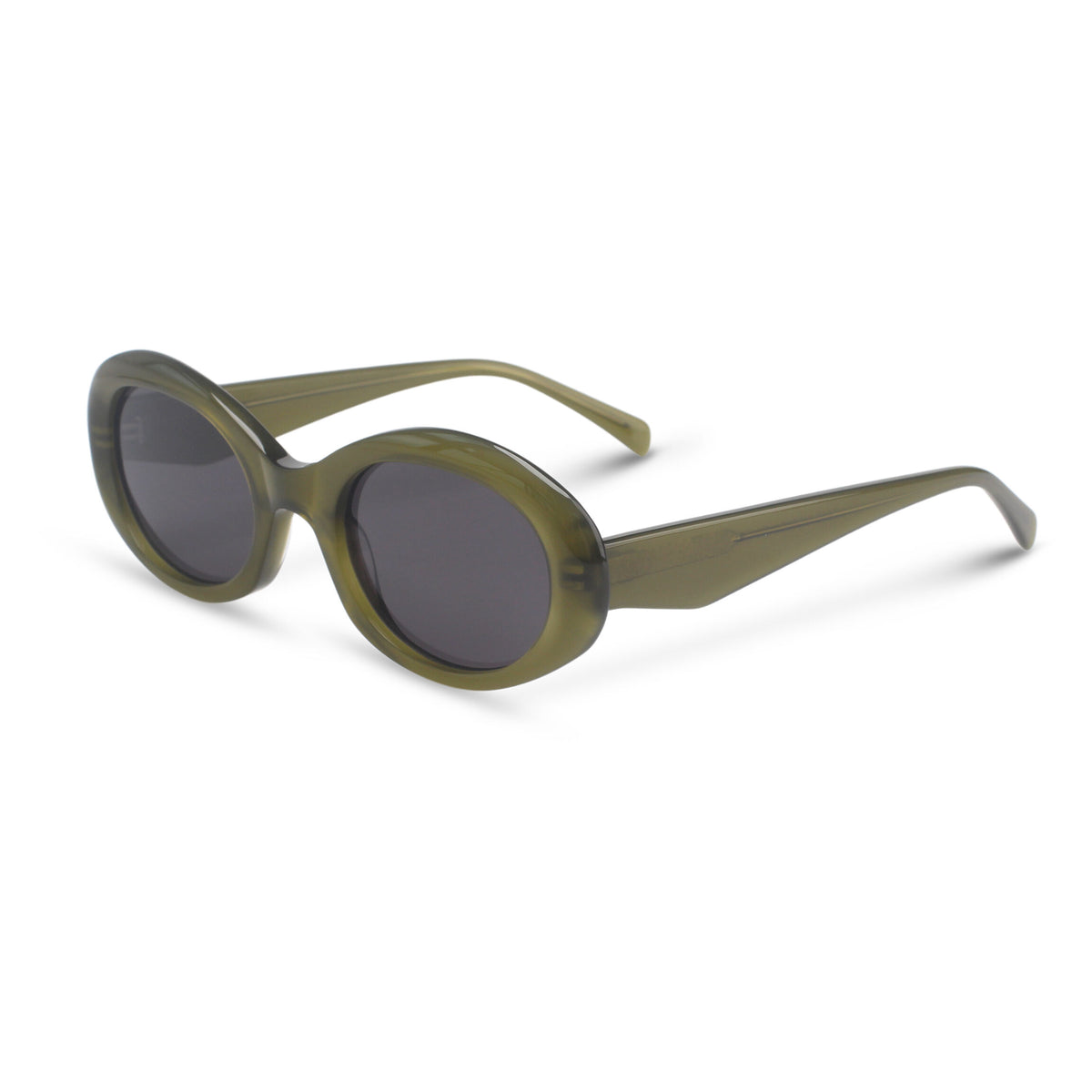 Oval green sunglasses