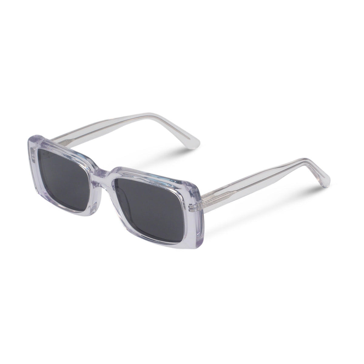 Stylish rectangle transparent sunglasses