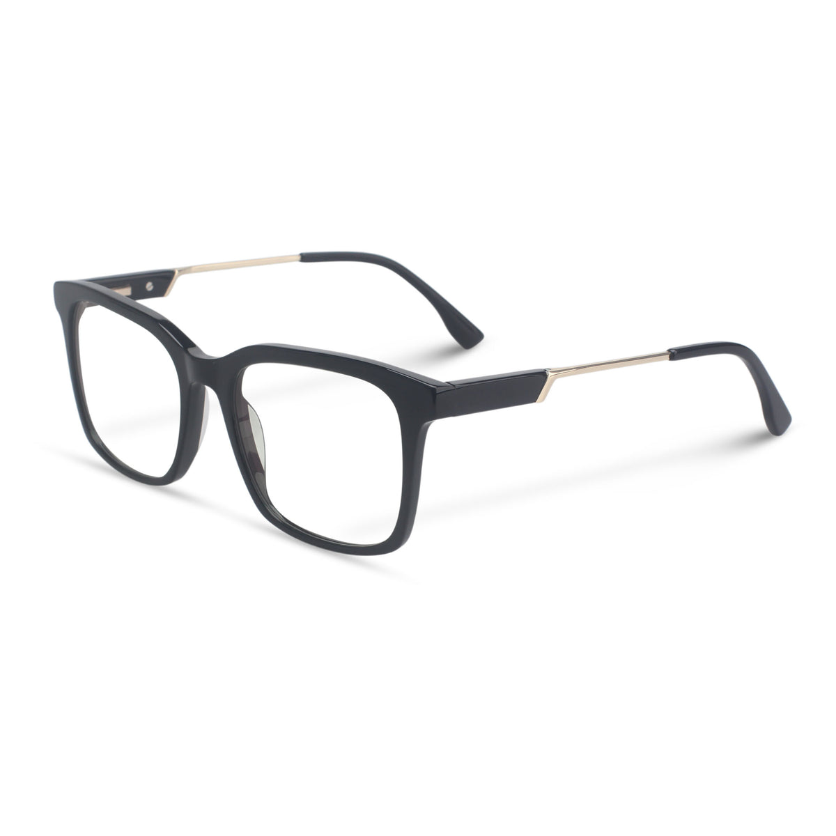Classic square black eyeglasses