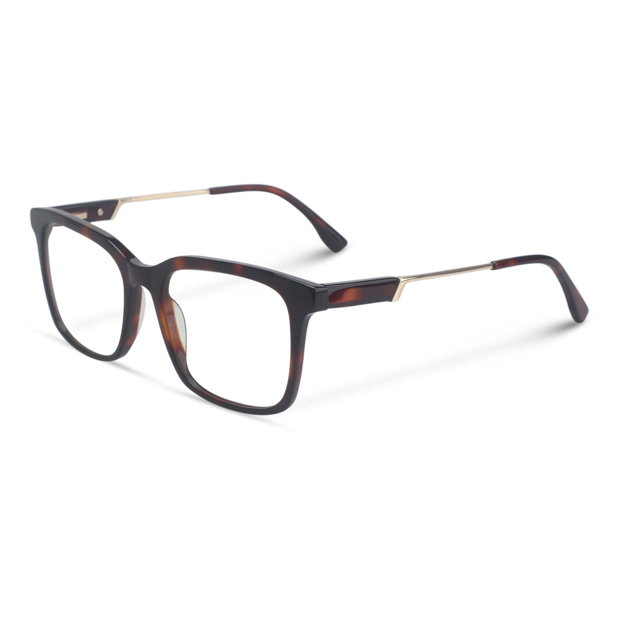 Classic square tortoise eyeglasses