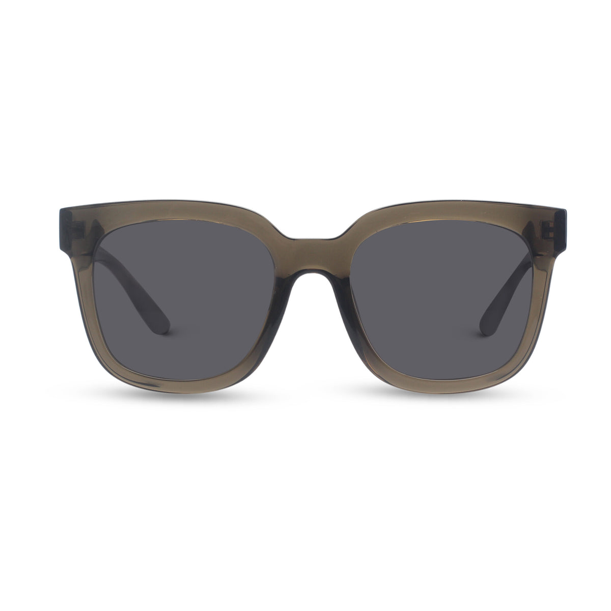 Oversized green square sunglasses