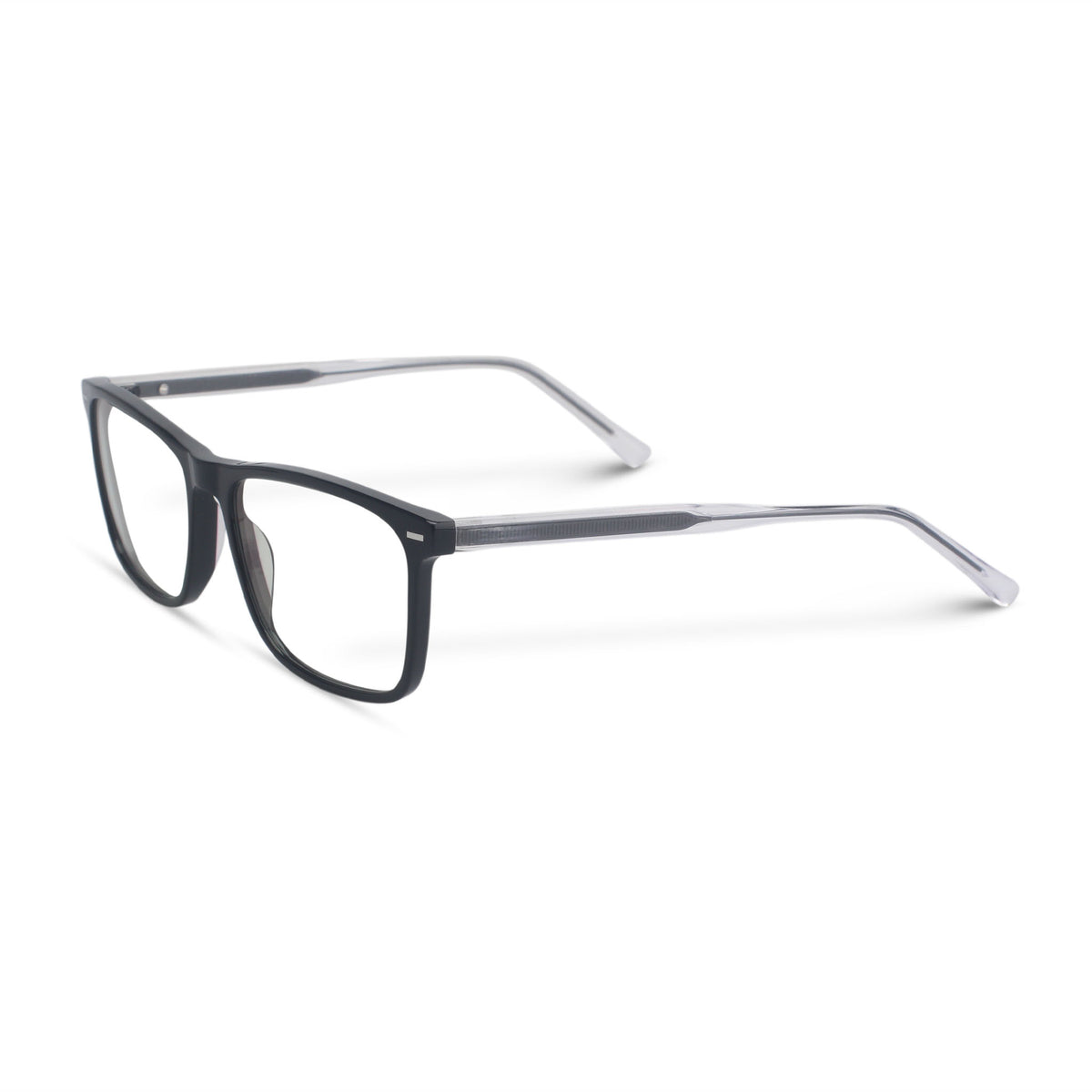 Classical rectangle black eyeglasses