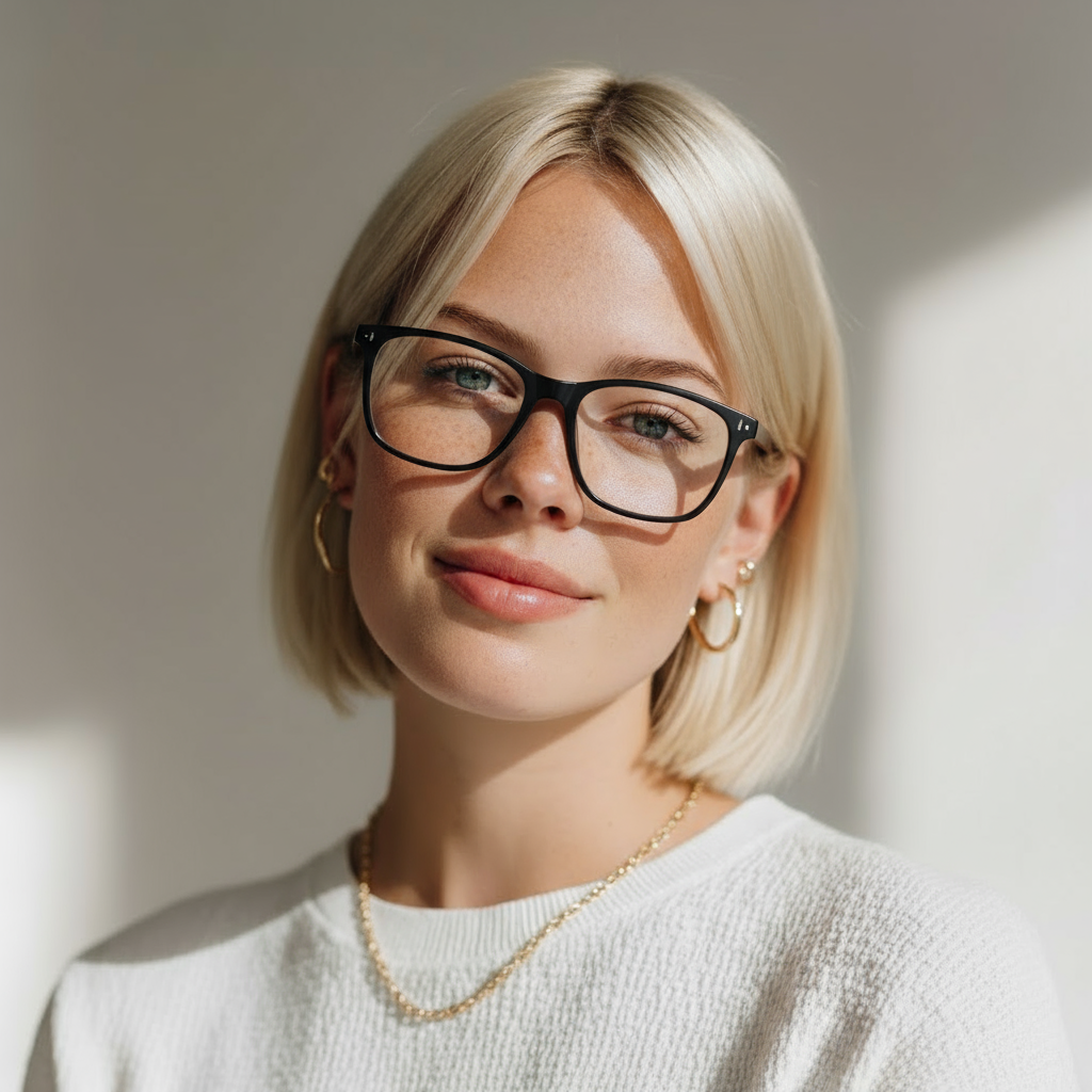 Classical rectangle black eyeglasses