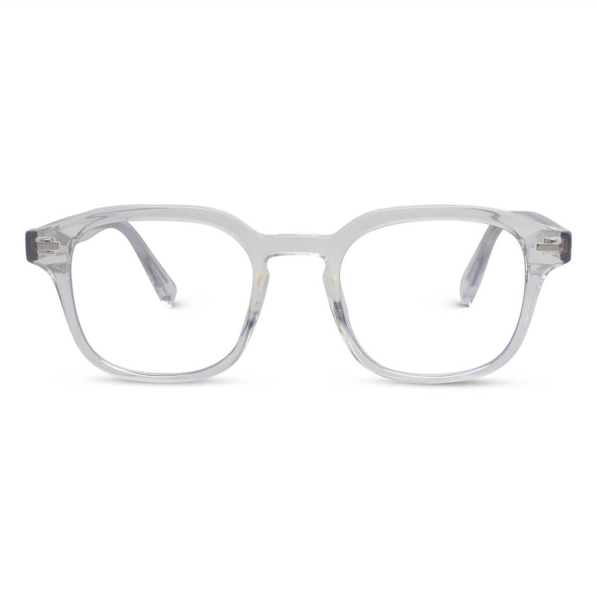 clear transparent square plastic eyeglasses