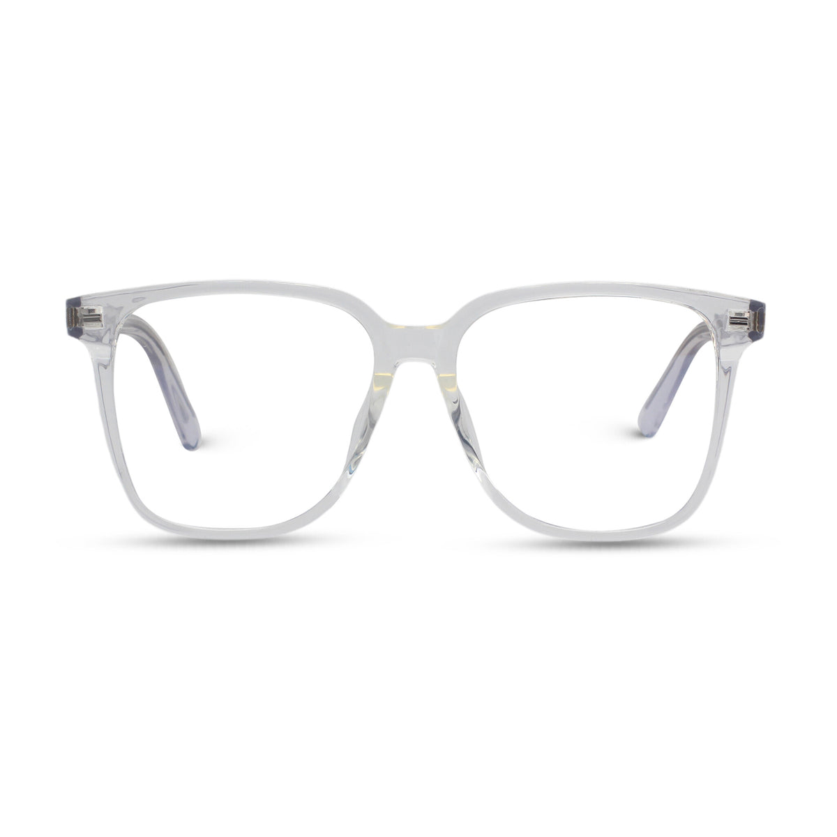 clear transparent square plastic eyeglasses