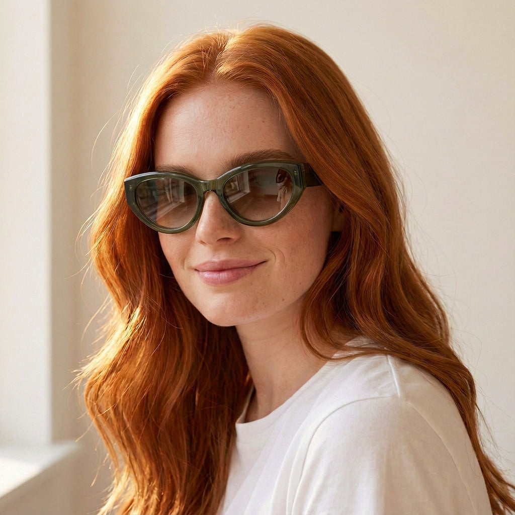 Brown aviator plastic eyeglasses