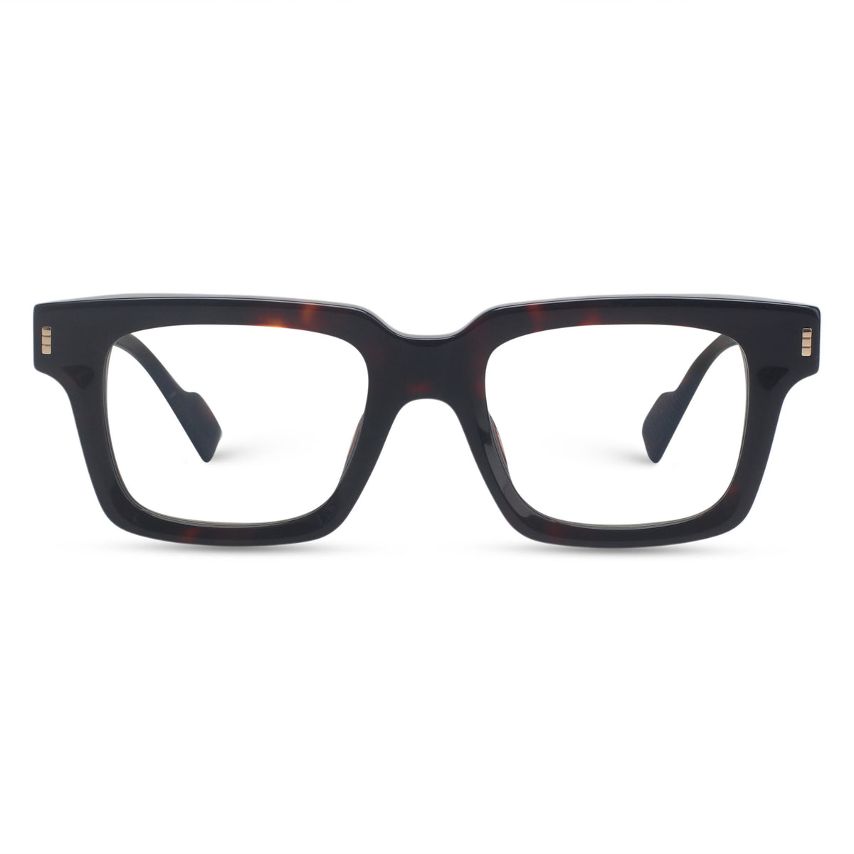 Bold square tortoise eyeglasses