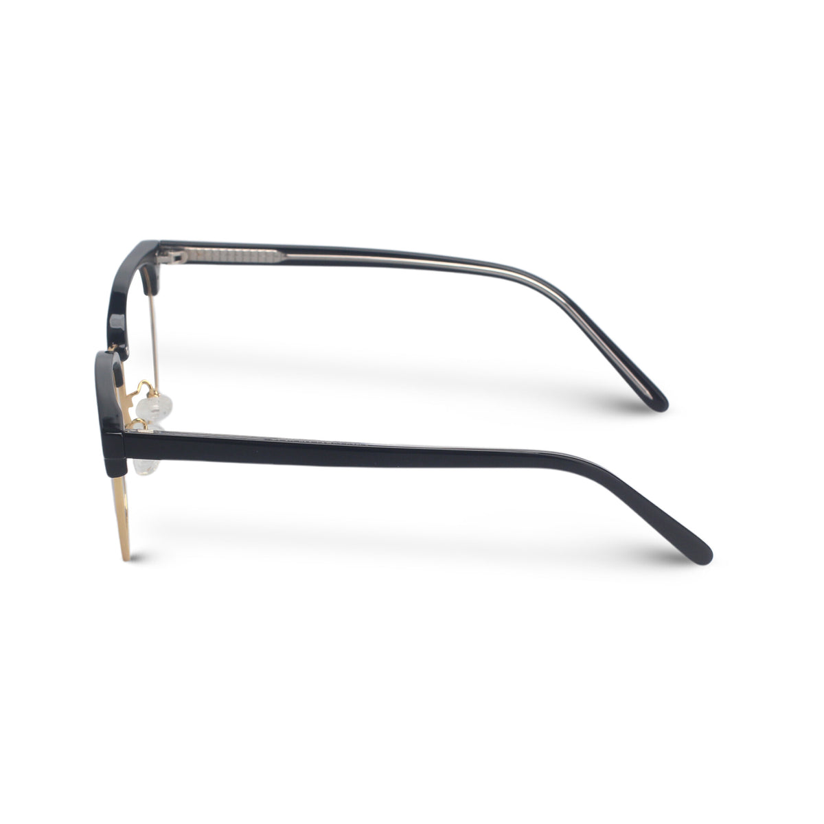 Square classical black and gold eyeglasses
