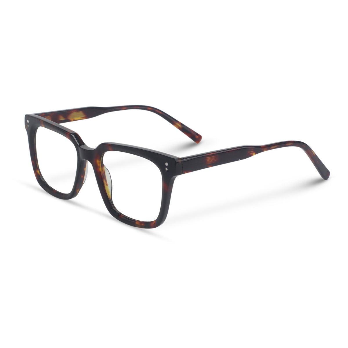 tortoiseshell square plastic eyeglasses
