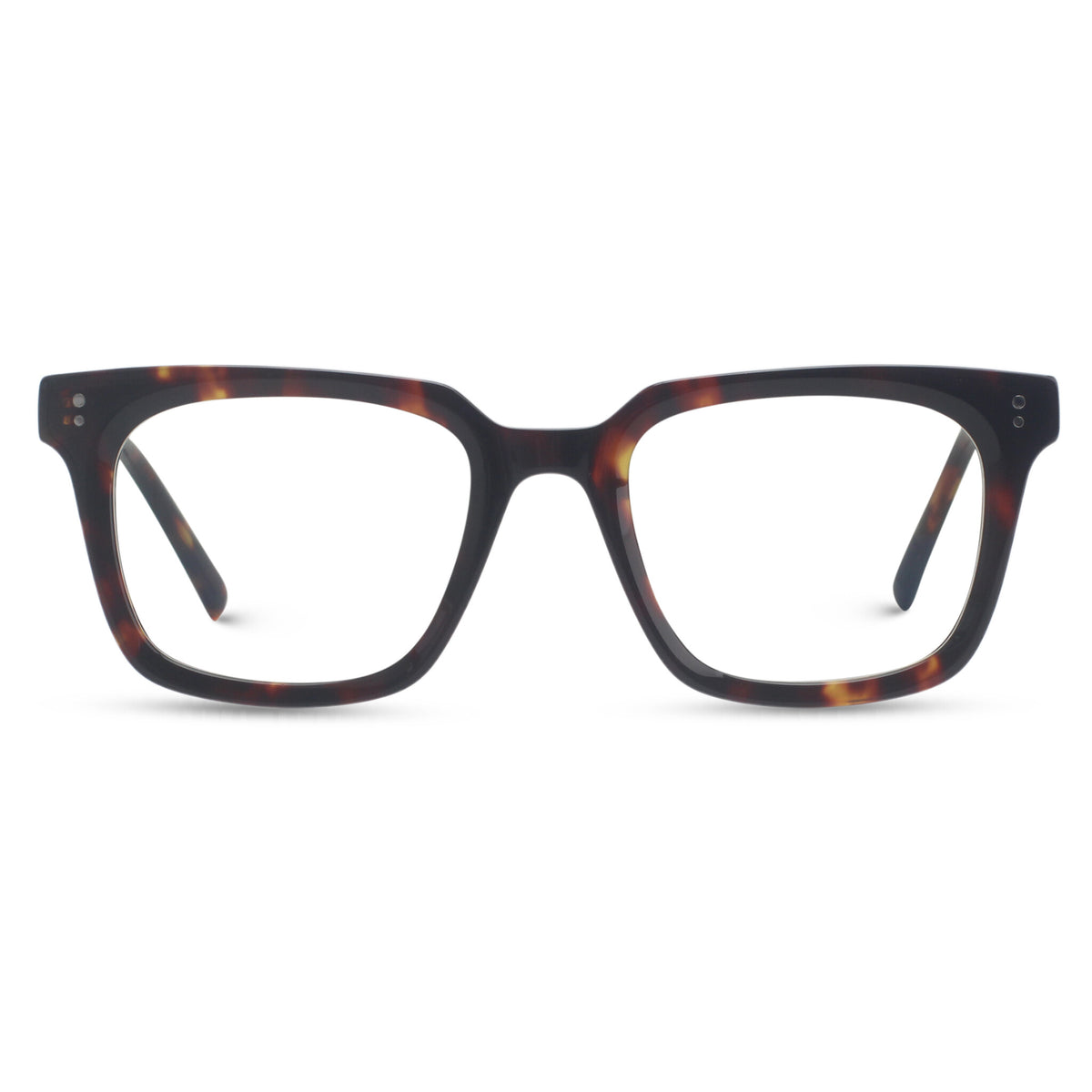 tortoiseshell square plastic eyeglasses