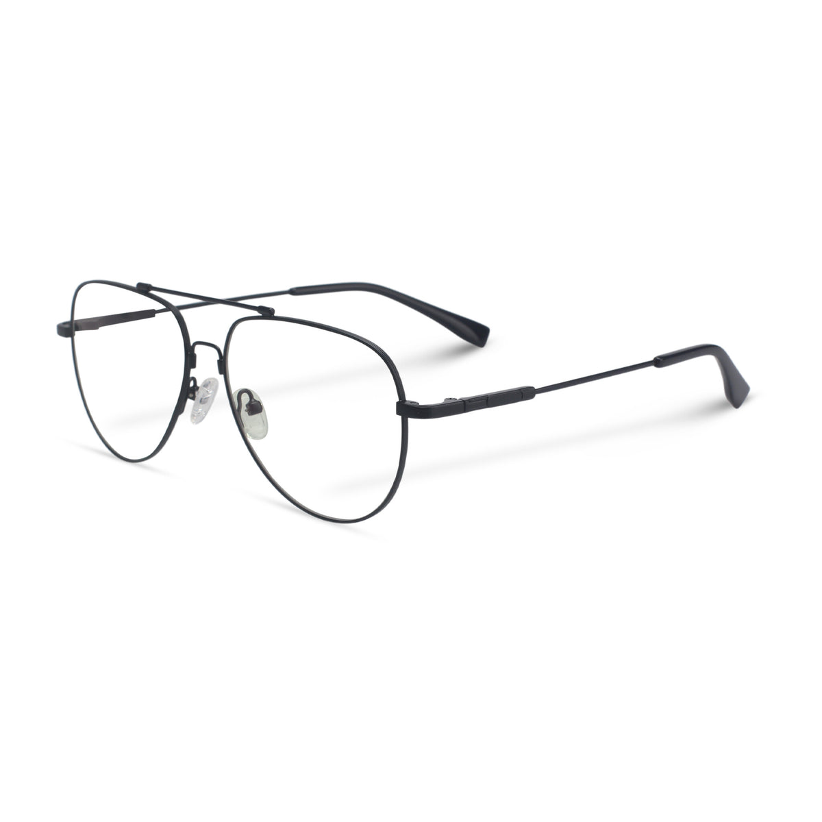 Classic aviator black eyeglasses