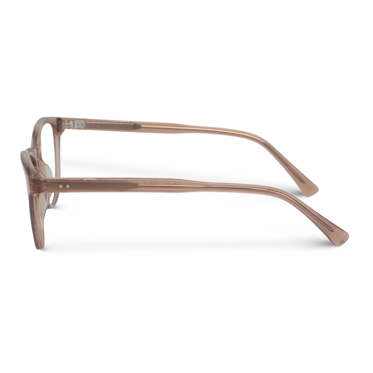 Minimal square/round pink eyeglasses