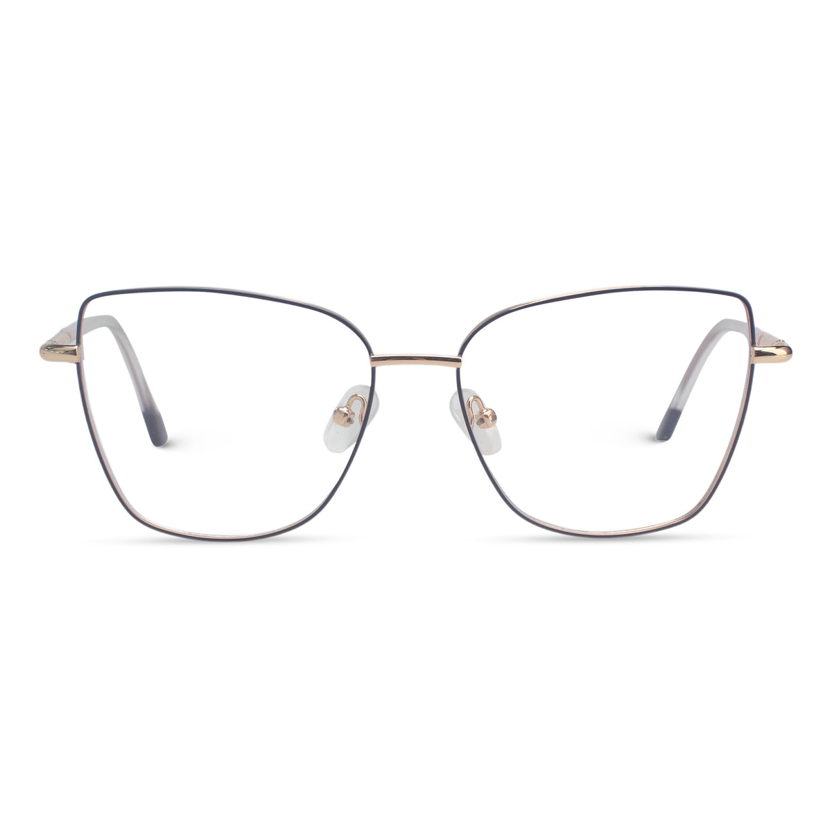 Minimal purple metal butterfly eyeglasses