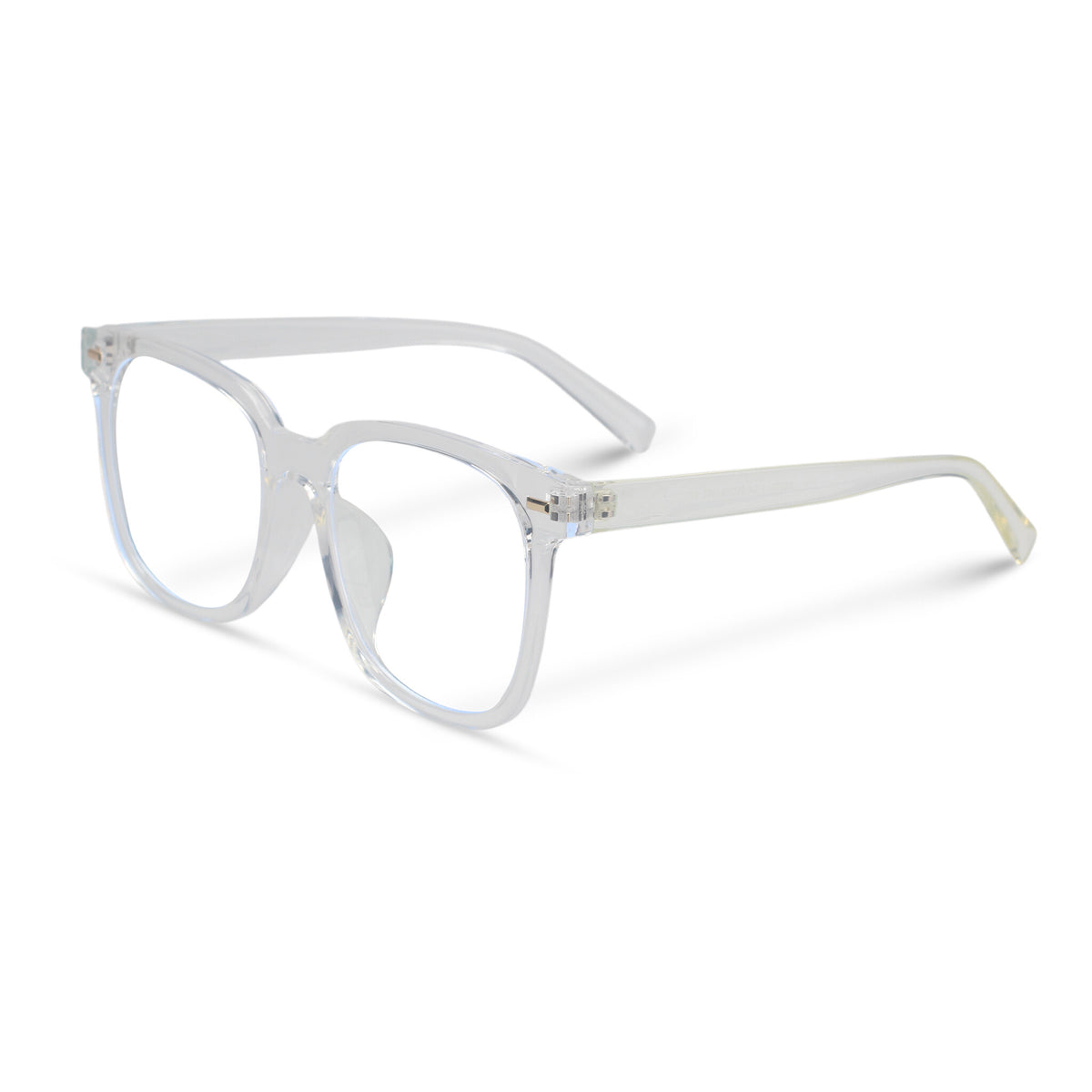 oversized square transparent eyeglasses