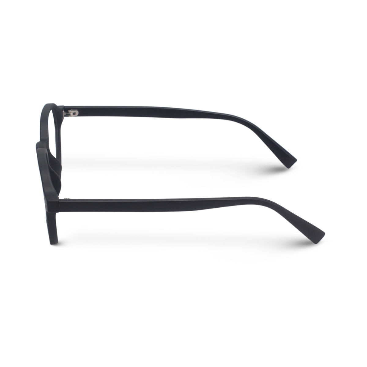 Round acetate black eyeglasses