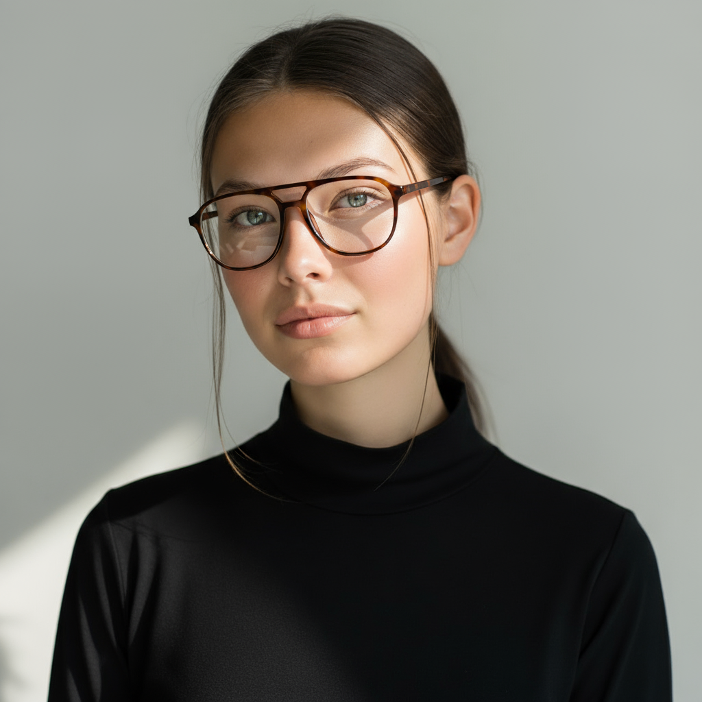 Tortoiseshell aviator acetate eyeglasses