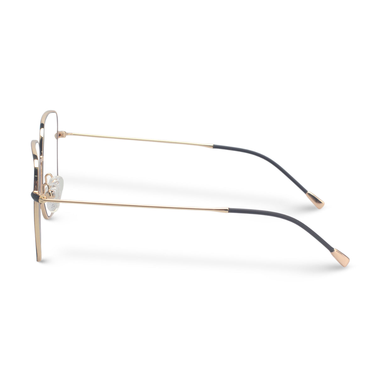 Oversized black squared eyeglasses