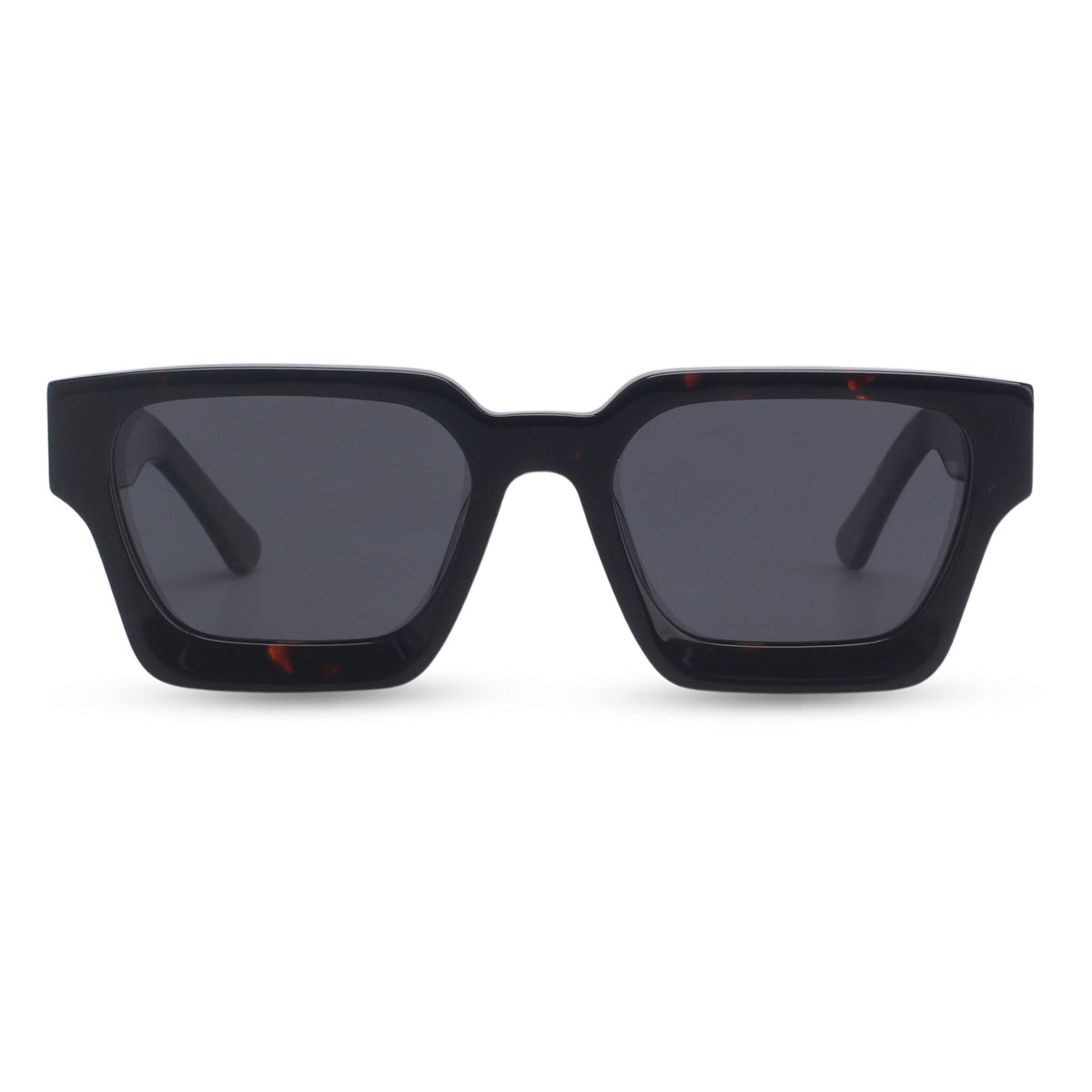 Rectangular bold tortoise sunglasses