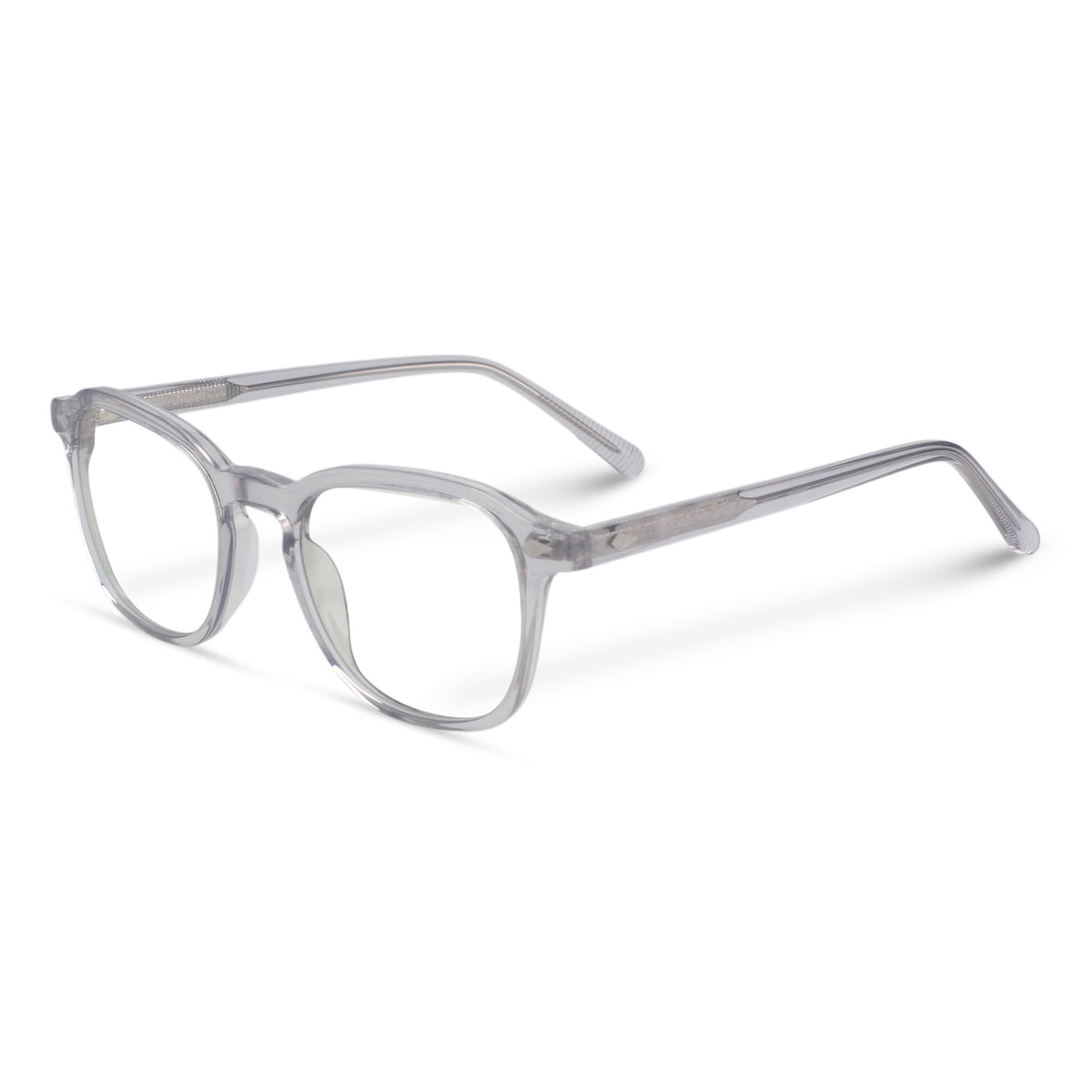Clear transparent plastic eyeglasses