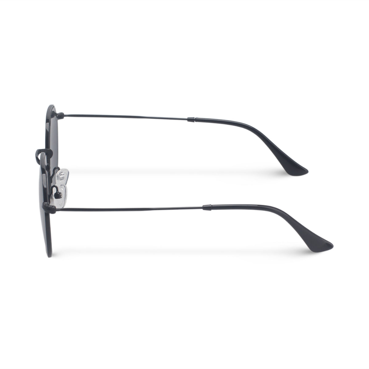 Geometric minimalistic black sunglasses