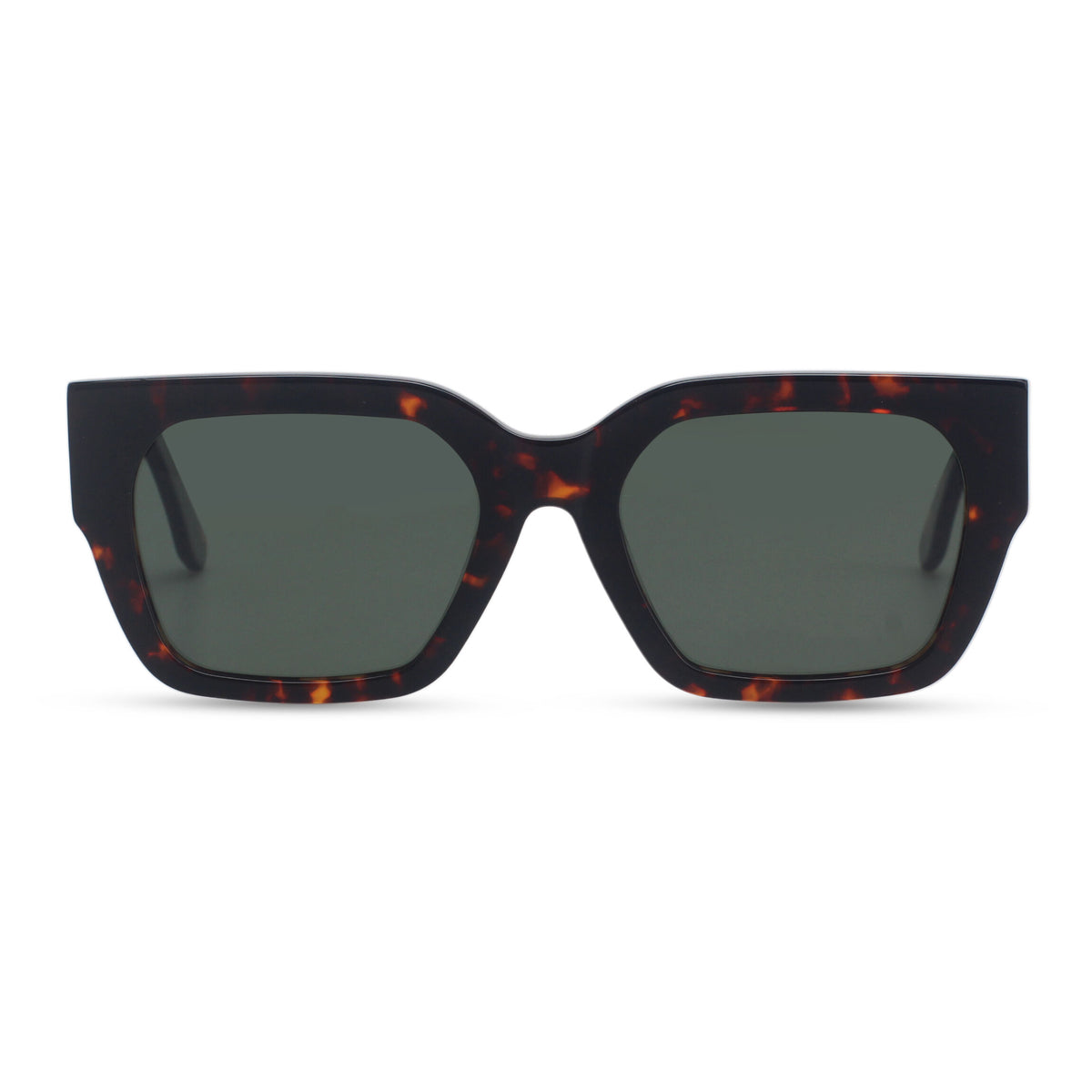 Bold rectangle tortoise sunglasses