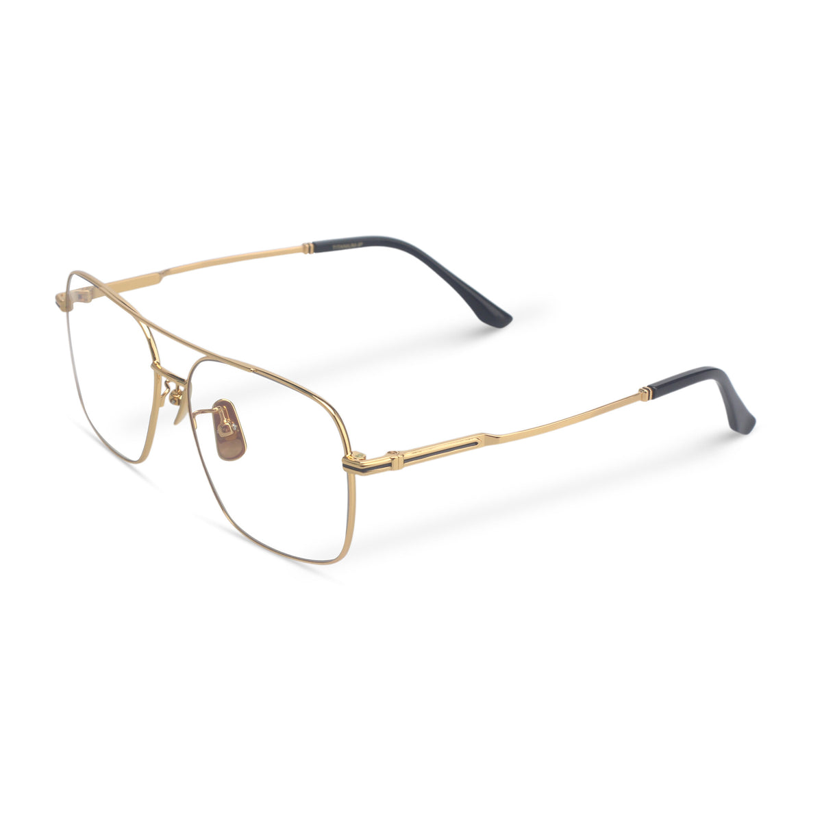 Aviator gold eyeglasses
