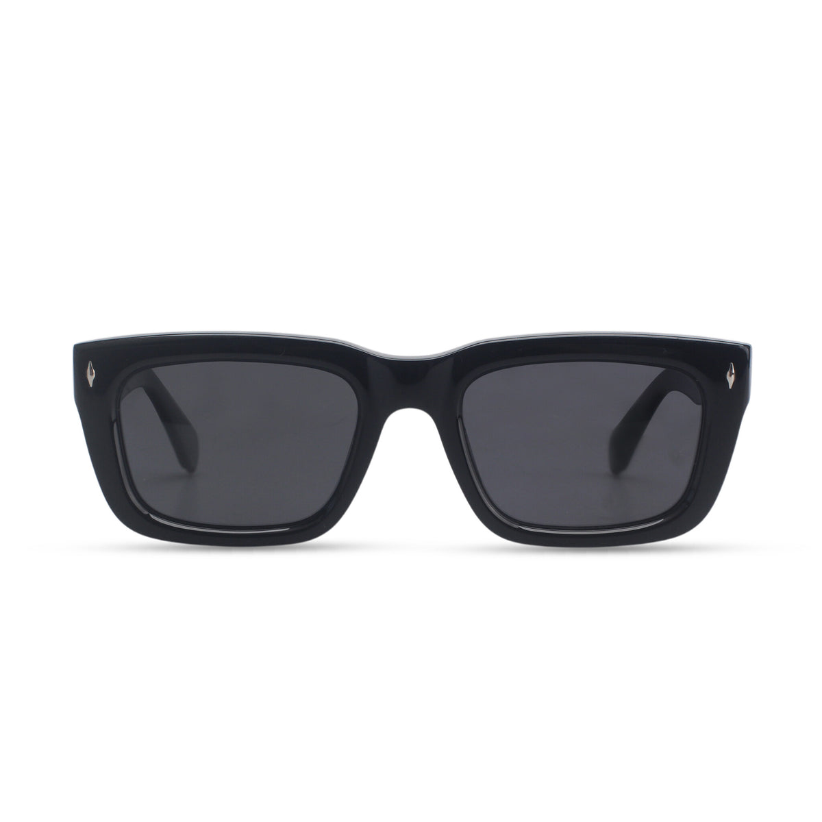 Classic rectangular black sunglasses