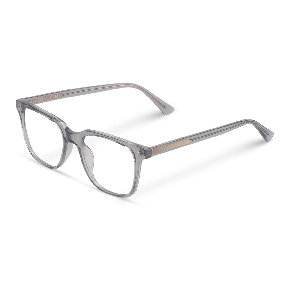 grey squared plastic eyeglasses
