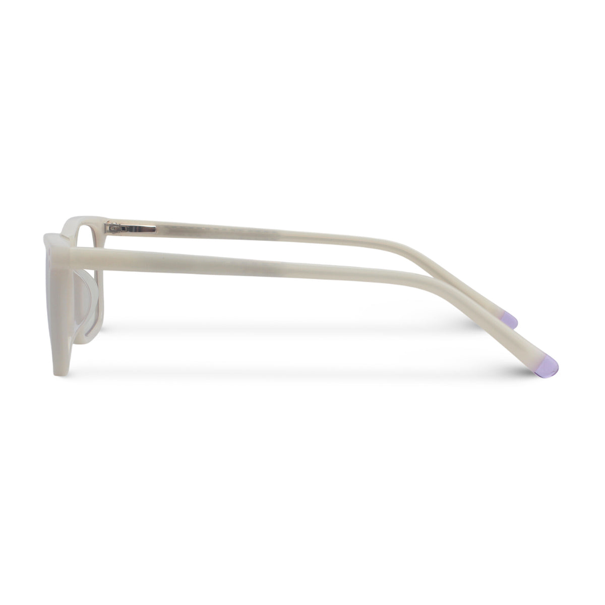 Kids classic square white eyeglasses