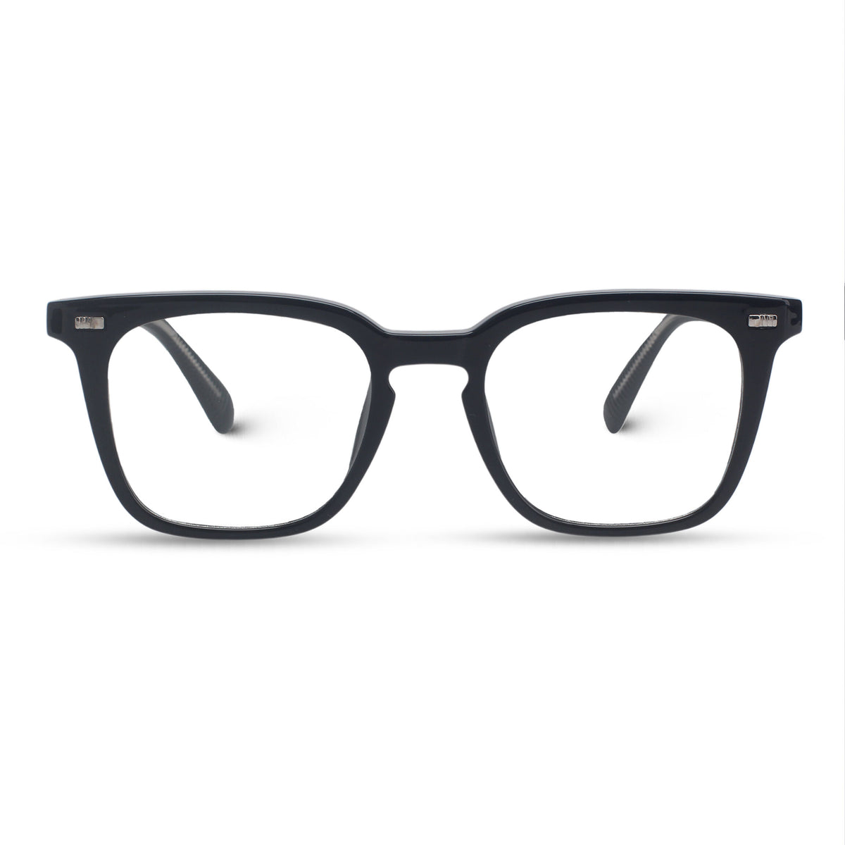 Clear eyeglasses on a white background @black
