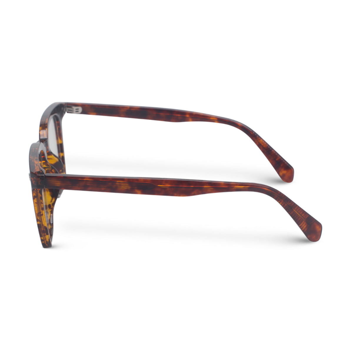 Clear eyeglasses on a white background @tortoise