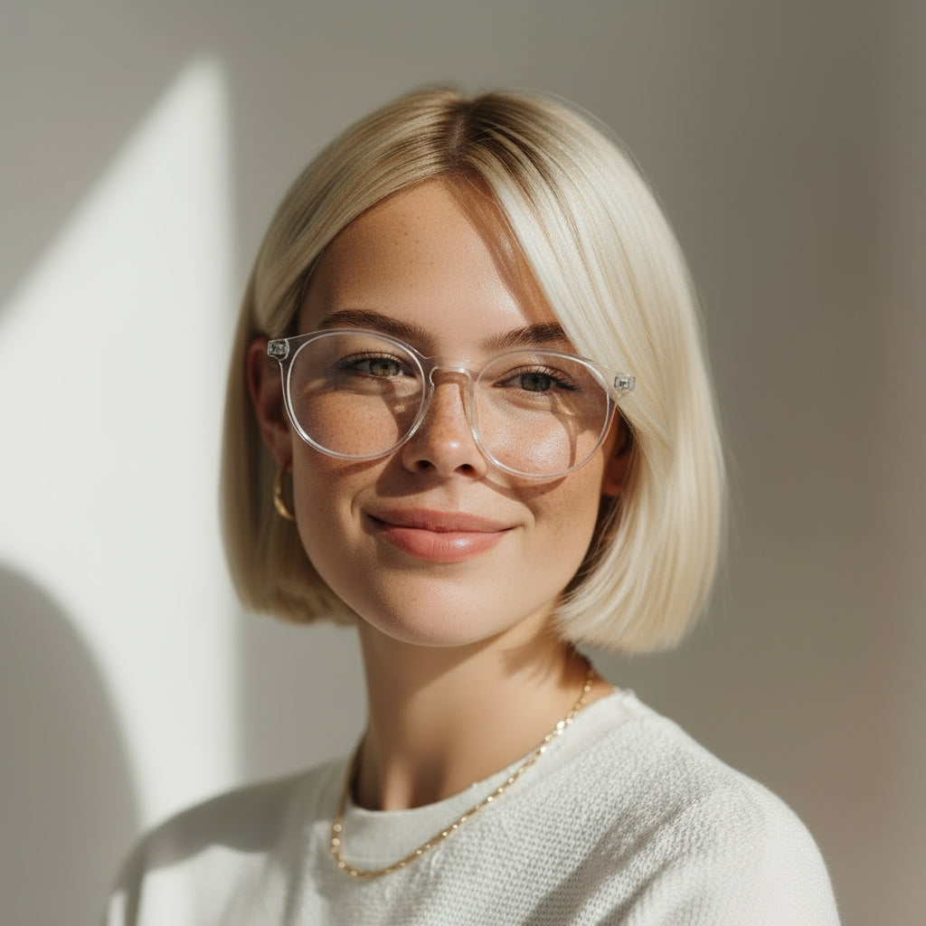 Classic round transparent eyeglasses