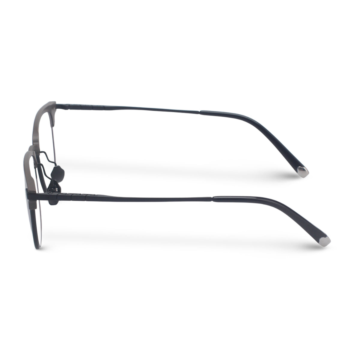 Square brown and black eyeglasses