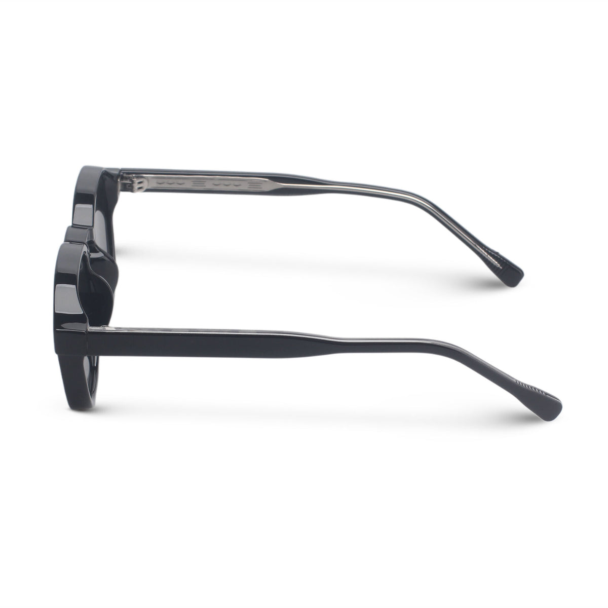 Black sunglasses with minimal square frame