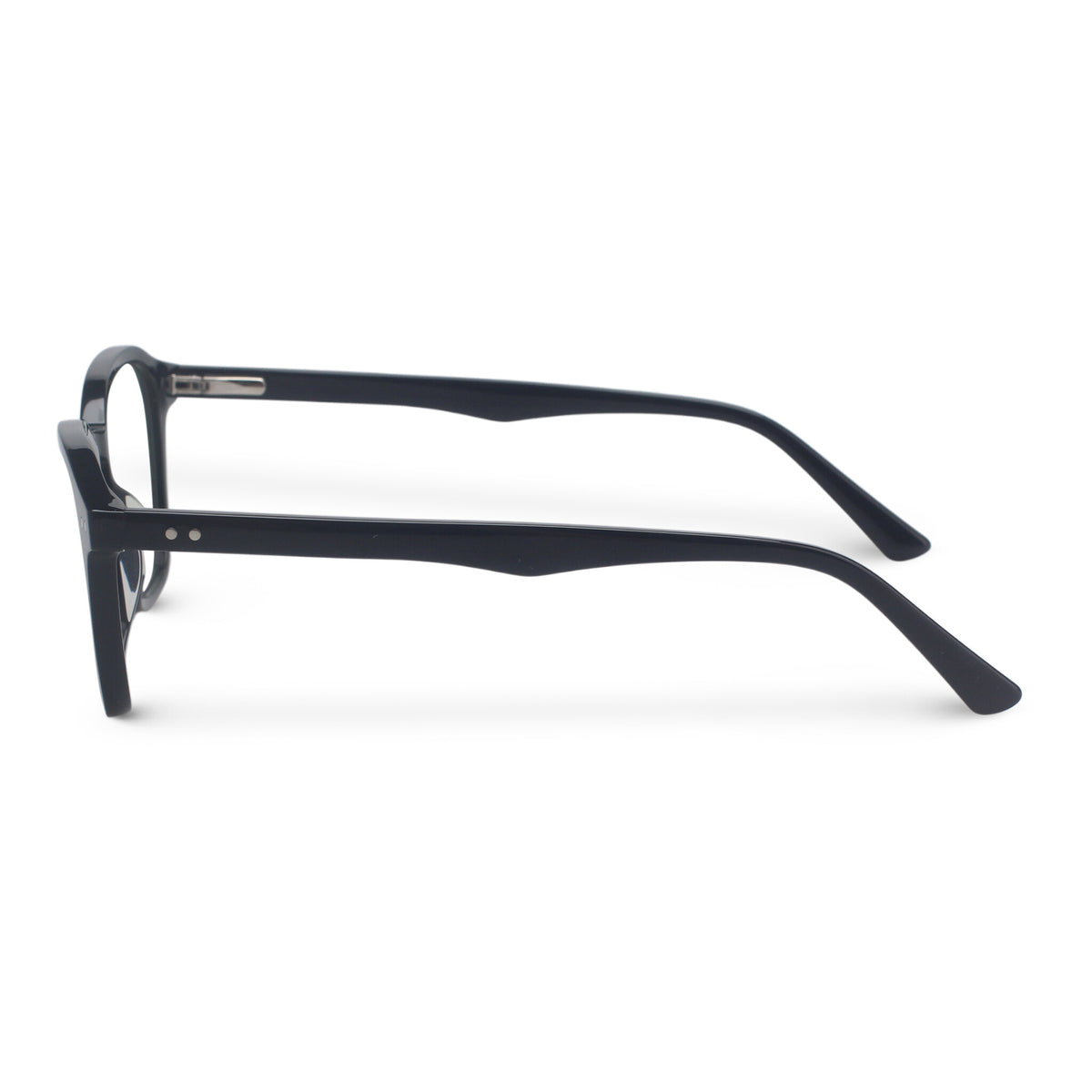 Minimal square black eyeglasses