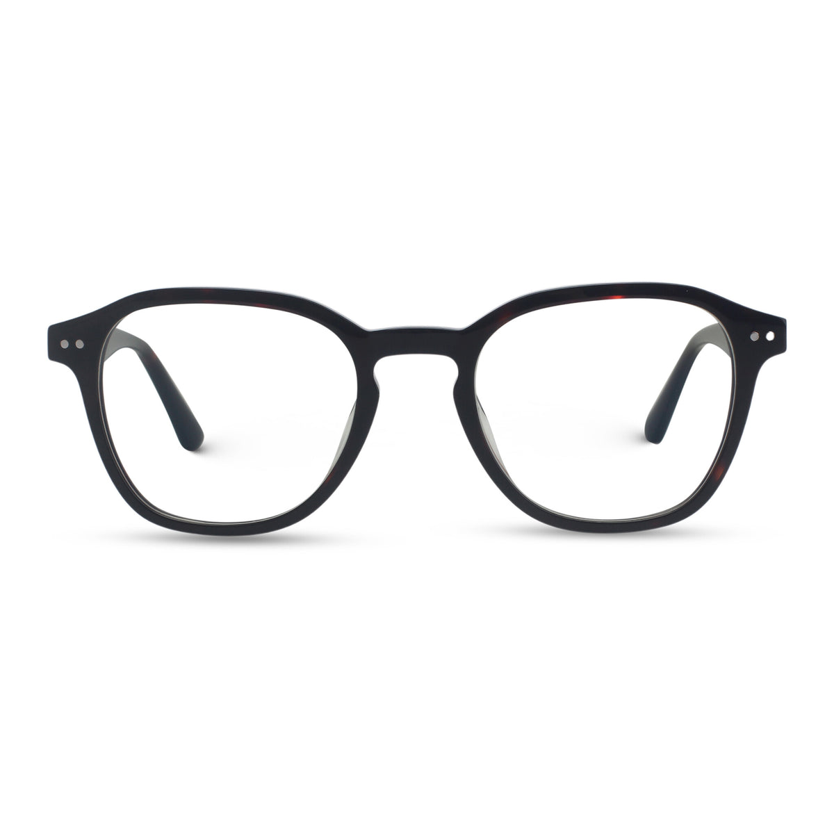 Minimal square tortoise eyeglasses