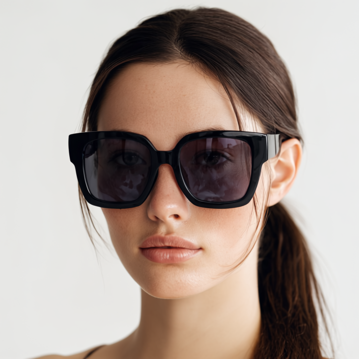 Classic square black sunglasses
