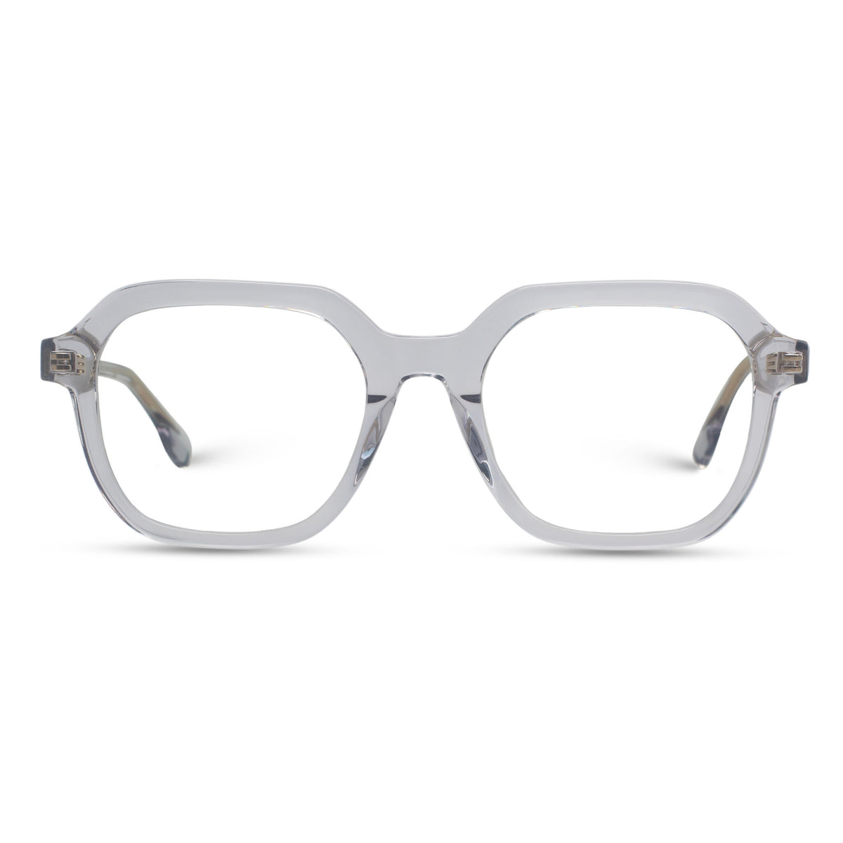Clear transparent plastic eyeglasses