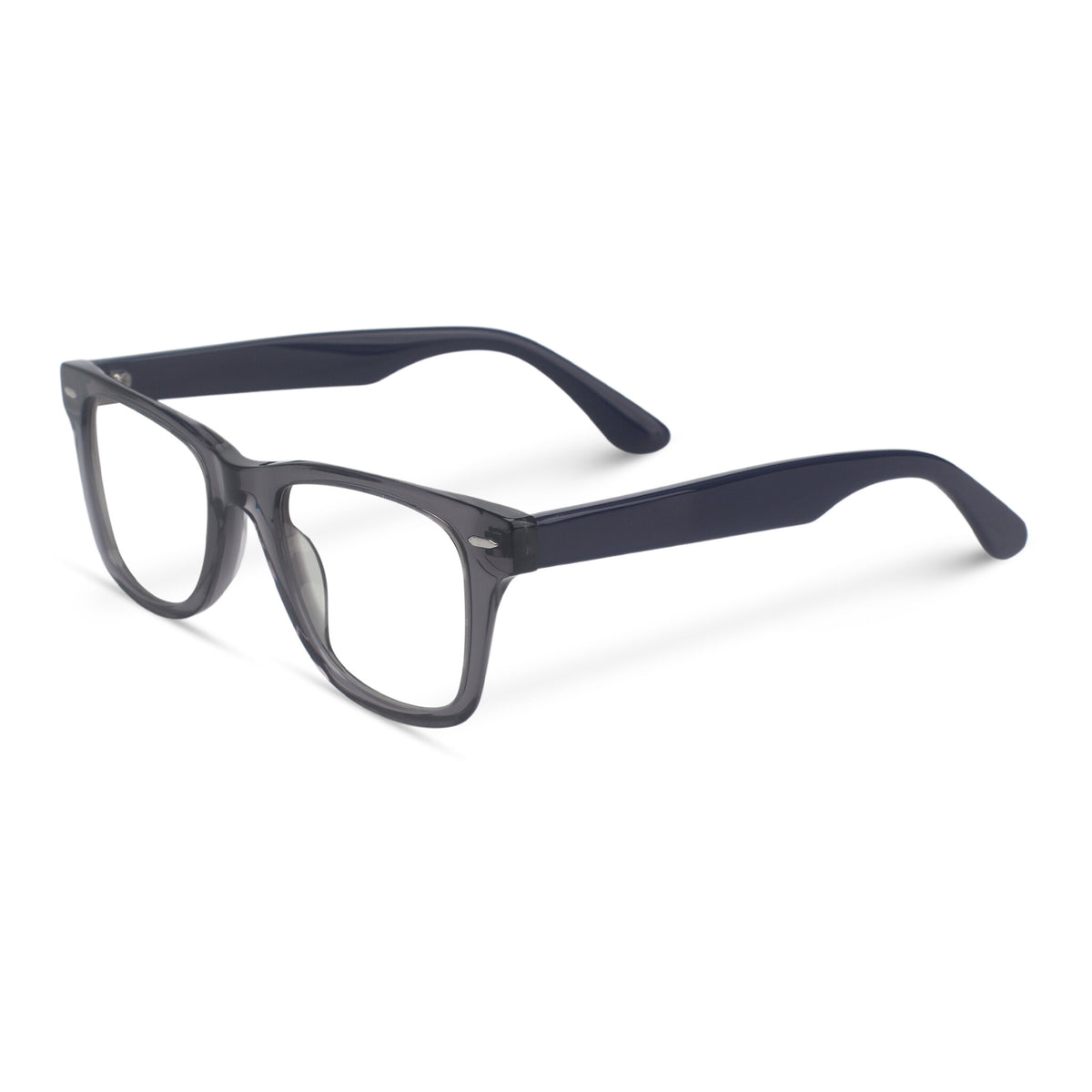 Classical grey square eyeglasses