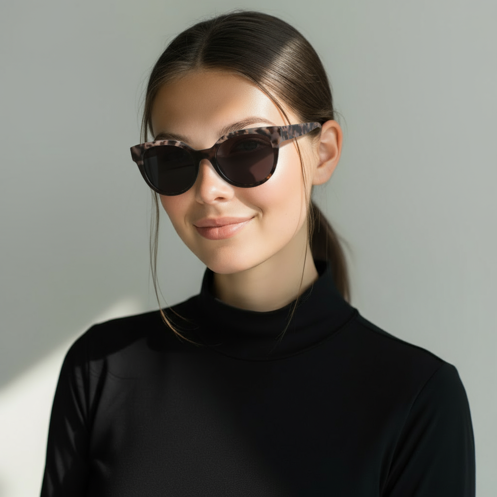 Dark tortoise women cat-eye sunglasses