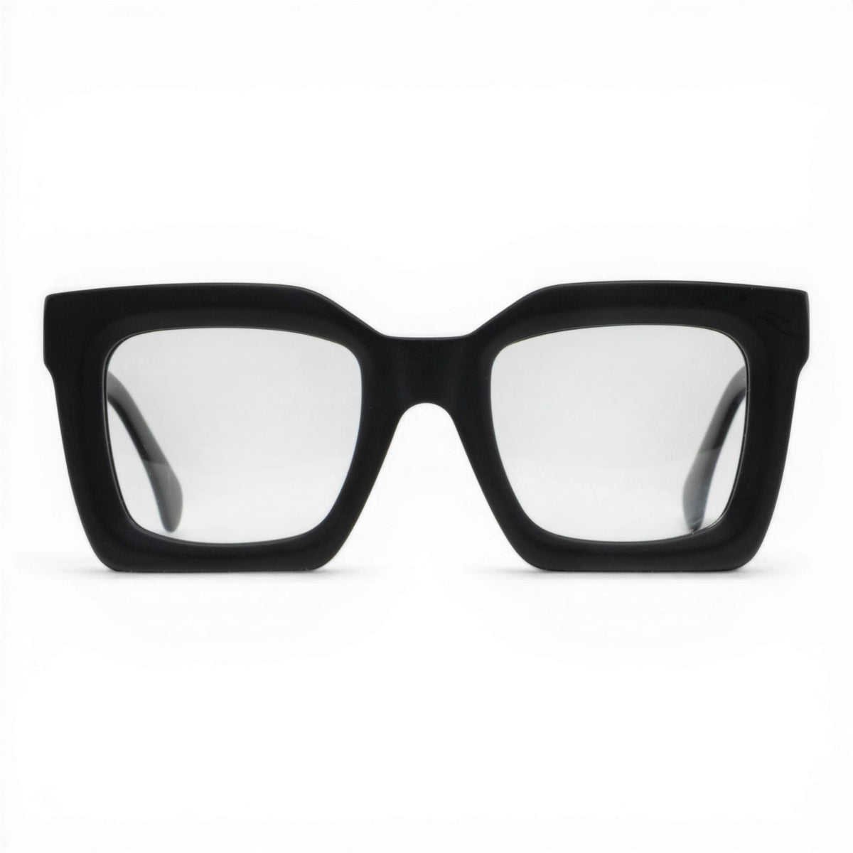 black oversized square glasses
