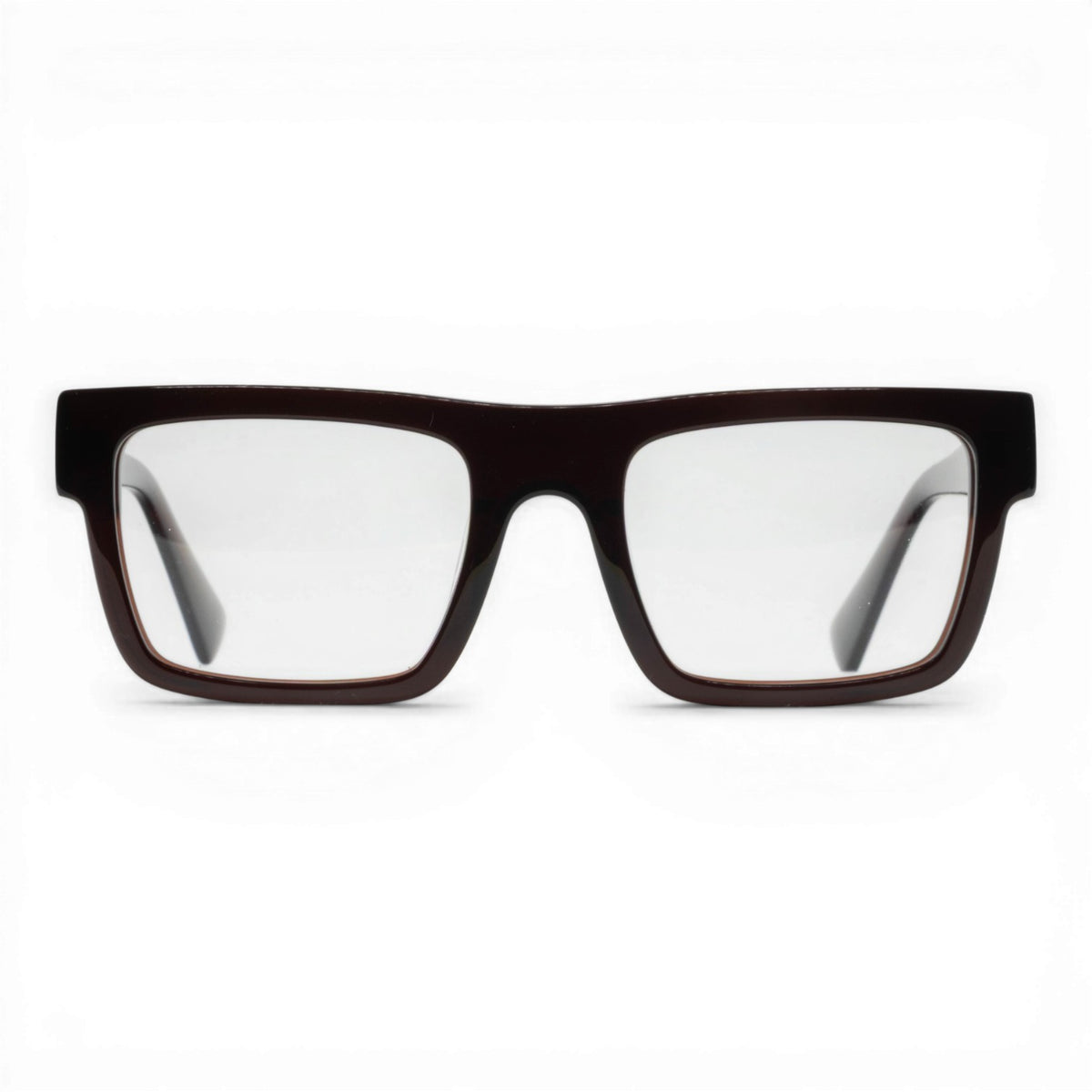 recatnagle brown glasses